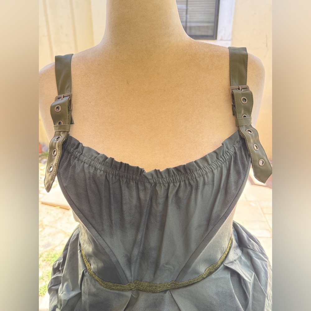 Current Mood Dolls Kill Along the Way Mini Bubble Pouf Dress Corset Buckle - Picture 2 of 6